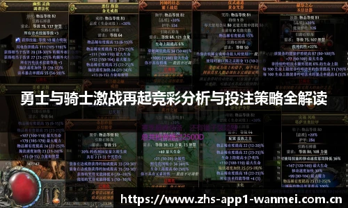 勇士与骑士激战再起竞彩分析与投注策略全解读
